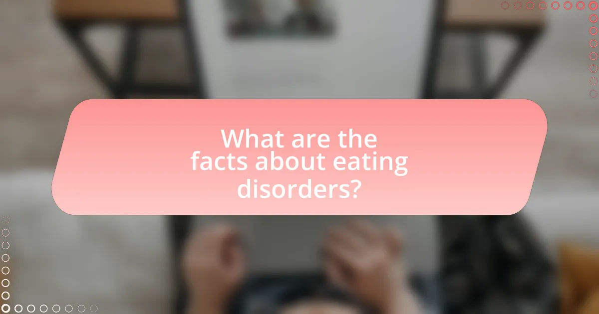 What are the facts about eating disorders?